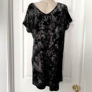 Black V Neck Tshirt Dress NWOT